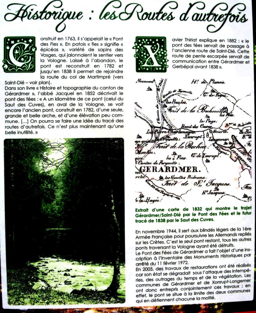 Pont des Fées et Perles de Vologne - Informations sur le pont des Fées (© J.E)