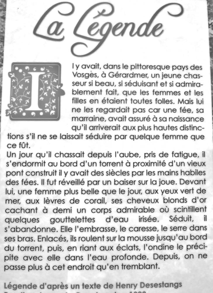 Pont des Fées et Perles de Vologne - Légende du pont des Fées (© J.E)