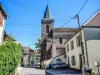 Jouffroy-d'Abbans street and village church (© J.E)