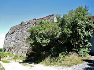 Zuidelijke muur van de oude Châtel-Devant (© J.E)