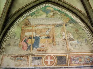 Peinture murale, dans le cloître (© Jean Espirat)