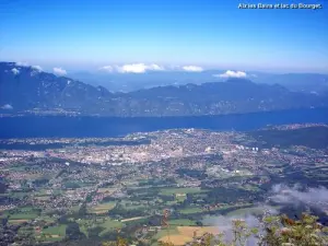 Aix-les-Bains and Lac du Bouget, seen from Revard