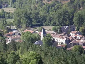 Uitzicht op het dorp