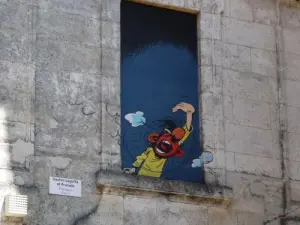 Mur peint Gaston et Prunelle