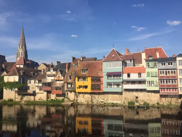 Las casas antiguas con galerías de Argenton