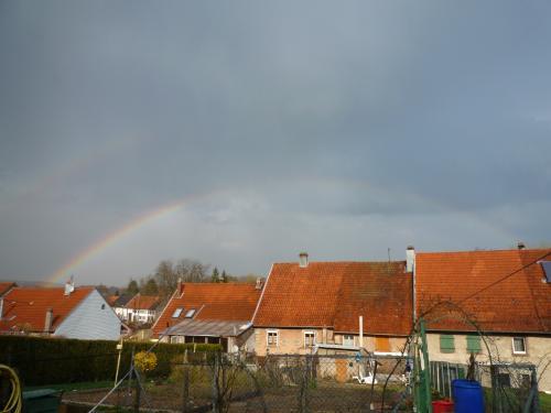 Arzviller - Rainbow sky above the rooftops