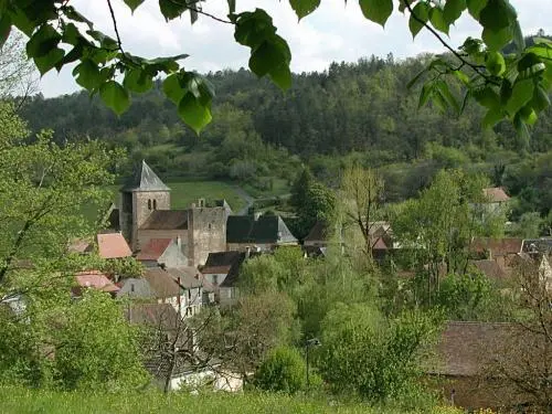 Auriac-du-Périgord - El pueblo en el campo