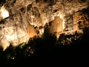 Illuminated English castle