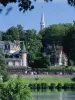 Bagnoles de l'Orne Normandie - view of the lake and the cottage Norman