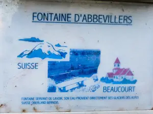 Informations sur la fontaine d'Abbévillers (© J.E)