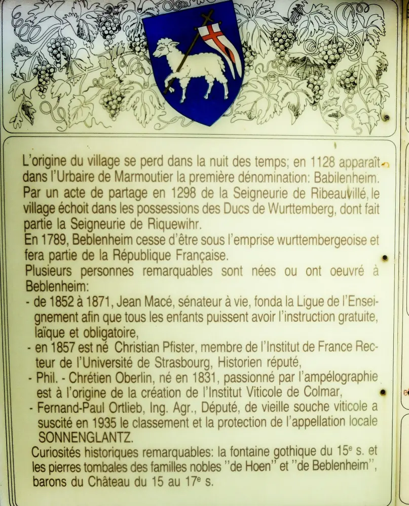 Beblenheim - Storia di Beblenheim (© JE)