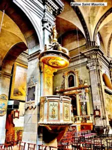 Saint-Maurice church - pulpit chair (© Jean Espirat)