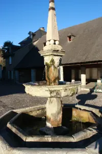 The fountain in the village center