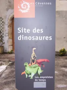 The poster of the site of the dinosaurs