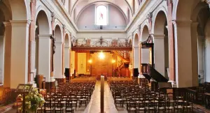 The interior of the Saint-Symphorien church