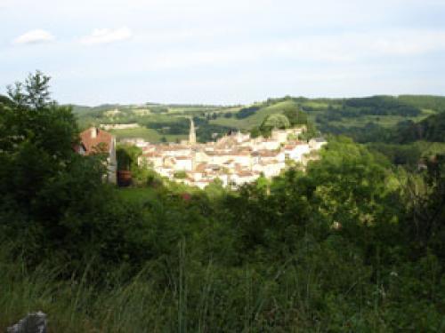 Caylus - Caylus dans son écrin de verdure