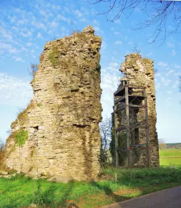 Ruines des tours Nord-Est de l'ancien château (© Jean Espirat)