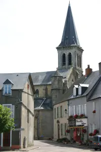 Gezicht op de kerk