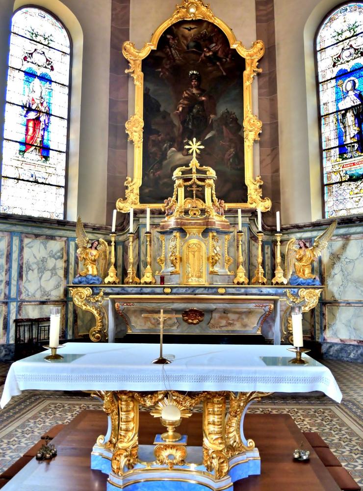 Châtenois - High altar and altarpiece of the church (© J.E)