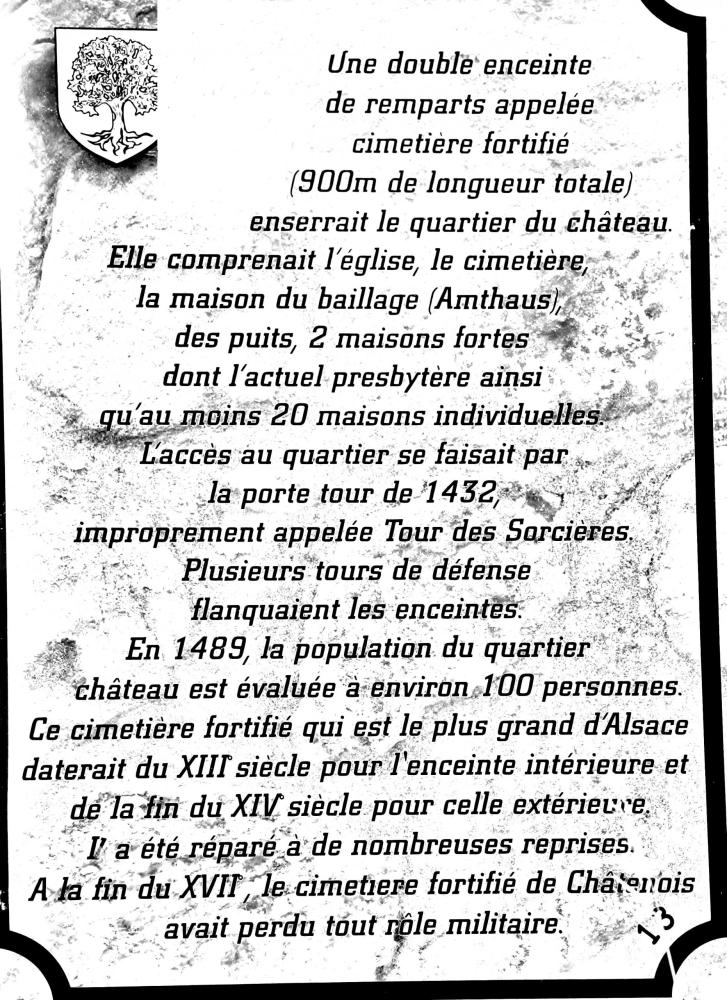Châtenois - Information about the fortified cemetery (© J.E)