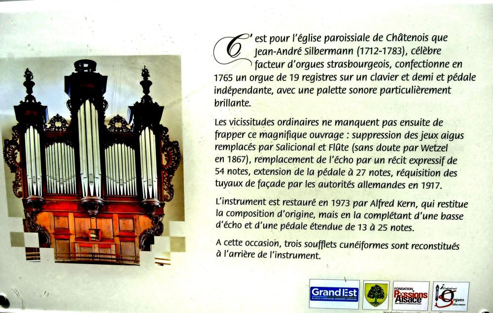 Châtenois - Information on the organ (© J.E)
