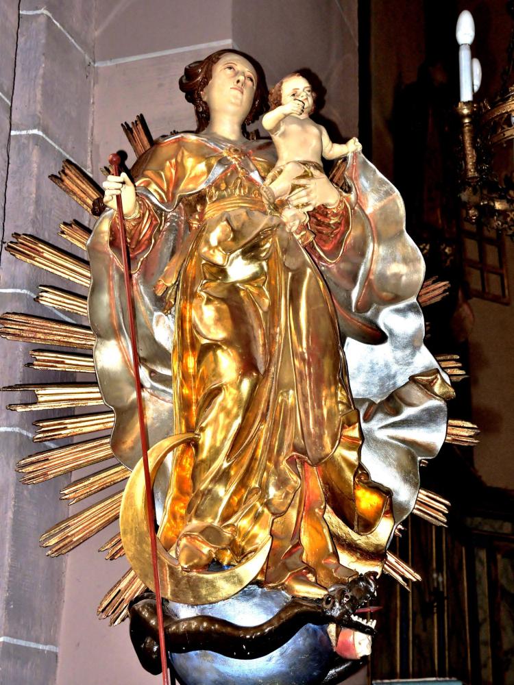 Châtenois - Virgin and Child, in the church (© J.E)