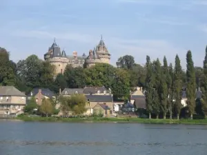 Castle Combourg and tranquil lake