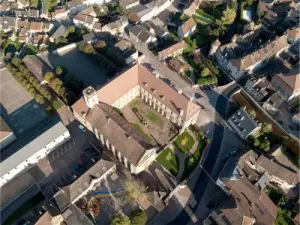 Aerial view of the Corbigny abbey