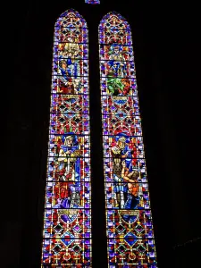 Nord-Buntglasfenster des Kirchenchores von Cornimont (© J.E)