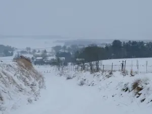 The View from the valley under snow