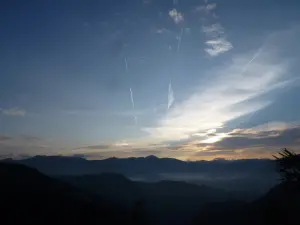 Beau coucher de soleil au Daluis