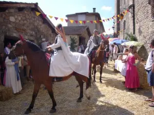 La fête médiévale : le défilé équestre