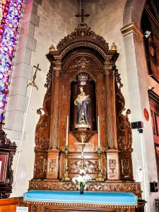 Autel de la Vierge - Église de Docelles (© J.E)