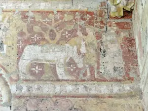 Vestiges de peintures murales dans la chapelle