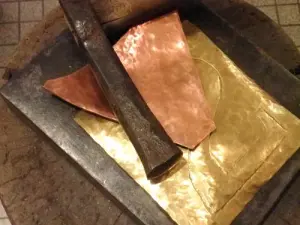 Work rolled sheet (copper / red brass: yellow)