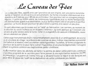 Information on the Cuveau des Fées (© Jean Espirat)