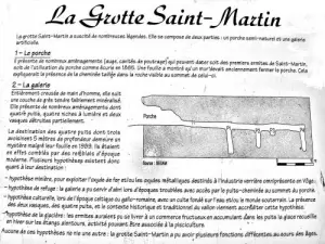 Information on the Saint-Martin cave (© Jean Espirat)
