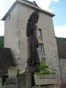 Statue d'un pèlerin