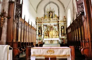 The interior of the church