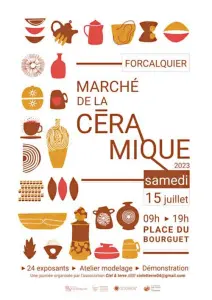 Affiche du Marché de la Céramique de Forcalquier 2023