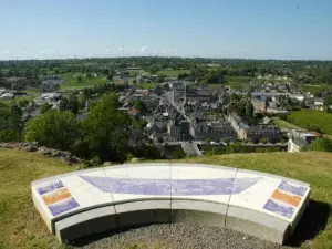 Viewpoint of the site of the ruins of the ducal castle overlooking Gavray