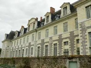 Facade of the abbey of Saint -Maur Glanfeuil