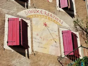 Beautiful sundial of Sainte-Enimie