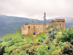El castillo templario, visto desde la carretera de Manosque (© JE)