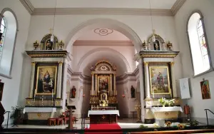 The interior of the Saint-Barthélemy church