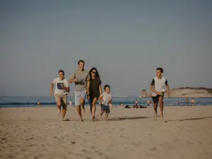 Family at the beach