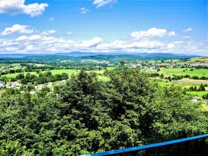 Panoramisch uitzicht vanaf de belvedère van het grote bos (© JE)