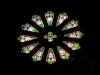 Héricourt - Rosetón del crucero sur de la Iglesia Católica (© JE)