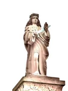 Statue of Saint Pancrace, on the column of the fountain (© J.E)