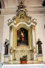 Altar und Gemälde von Saint-Sébastien, im Kirche (© JE)